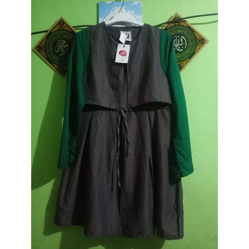 Tunik zaskia hijau abu tua