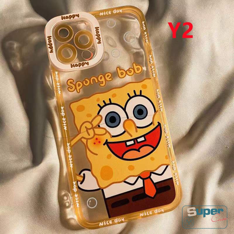 Case Untuk Vivo Y02 Y02s Y16 Y22 Y35 Y22s V25E Y17 Y33S Y15 Y21S Y20 Y15S Y20i Y12 Y11 V21 V23 V23E Y33T Y21 Y01 T1 Y75 Y53S Y15A Y11S Y51 Y51A Sarung SpongeBob Kartun