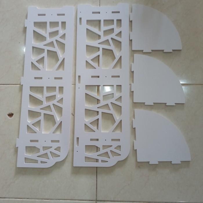 Rak Sudut Minimalis Ruang Tamu Shabby/Rak 3Susun Minimalis