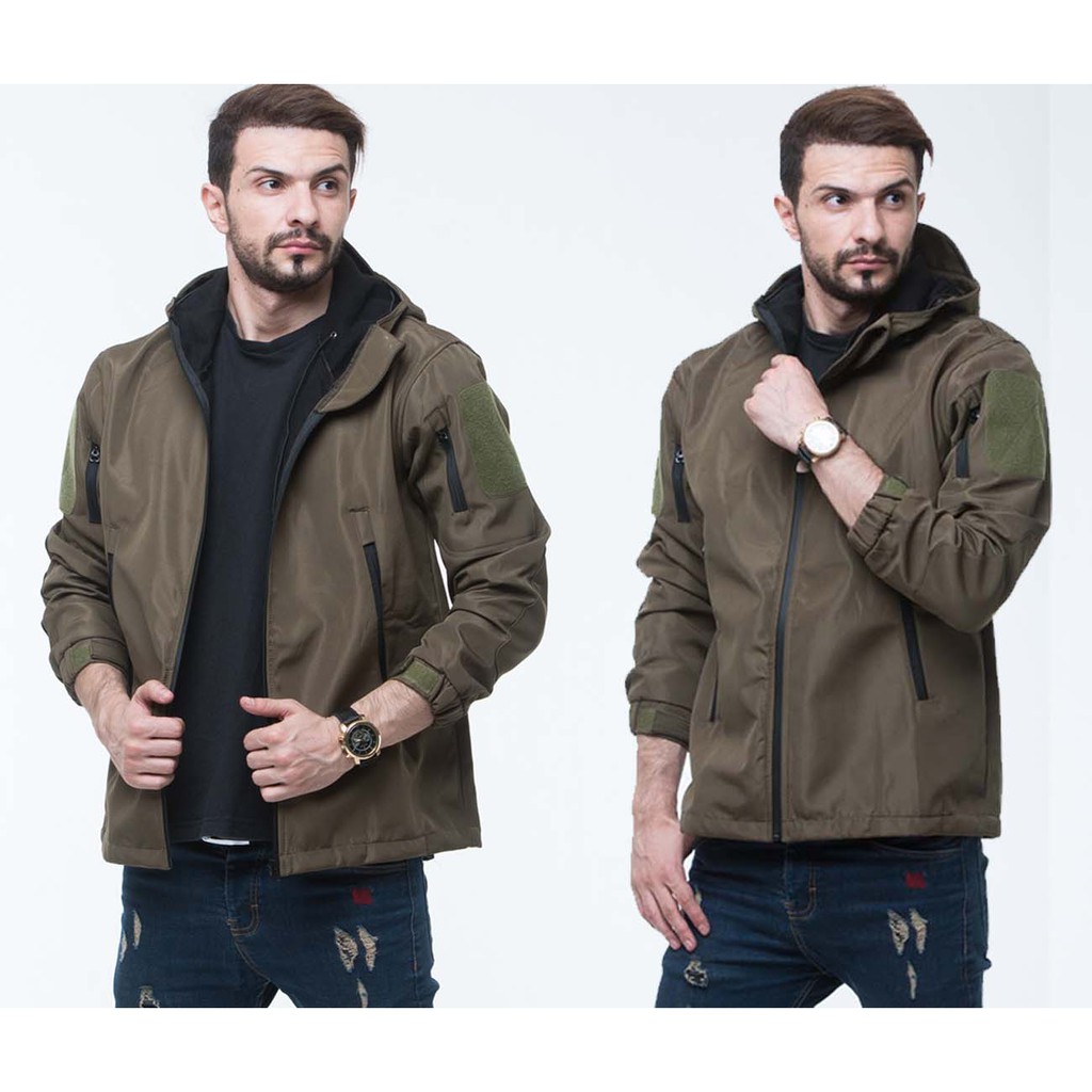  Jaket  Tactical Hijau Army Jaket Gunung Anti Air  Anti  Angin 