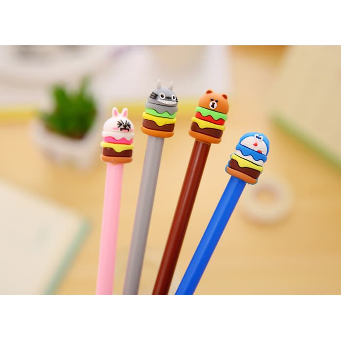 

LMX pen cartoon variasi lovely cute soft gel black pen 0 38mm spe017 Biru