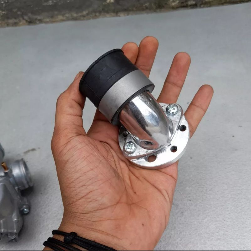 Intek manifold karbu PE motor bebek setelan miring universal intek karbu pe supra x vega r jupiter dll