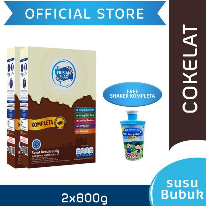 

Frisian Flag Susu Bubuk Keluarga Cokelat 800g [2 pcs] Free Gift