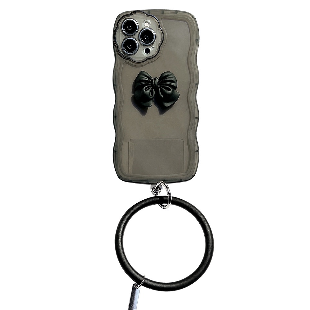 IPHONE Casing Ponsel Busur 3D Dengan Gelang Silikon Anti Jatuh Bunga Pelindung Kamera Soft Cover Untuk Iphone7 8 PLUS X XR XS 11 12 13 14 PRO MAX SE 2020