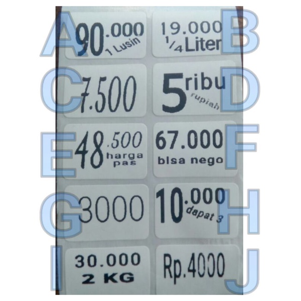 

Sticker Label Harga