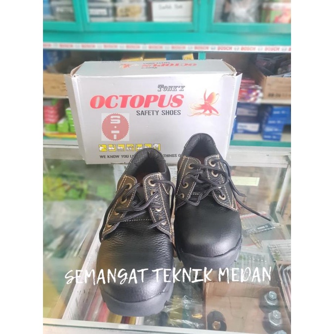 OX301 OCTOPUS SEPATU SAFETY INDUSTRIAL SHOES OX 301 OCTOPUS HITAM SNI