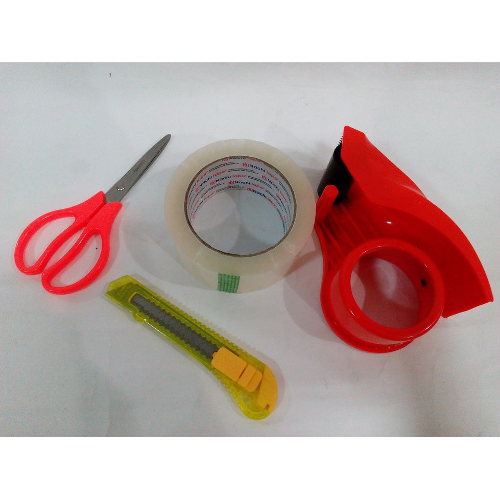 

paket alat dagang online untuk packing barang lengkap (lakban, gunting, cutter)