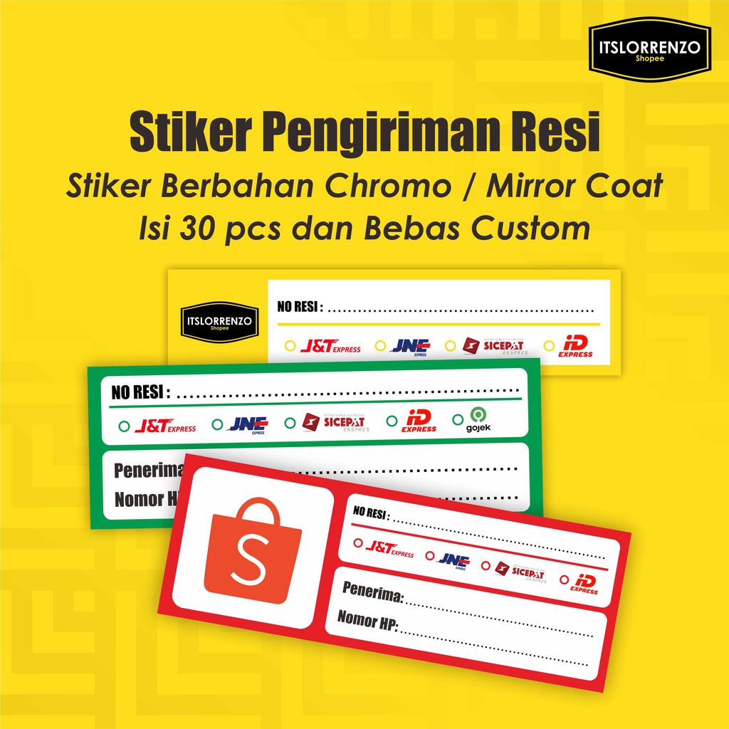 

STIKER LABEL PENGIRIMAN KHUSUS RESI PERPACK ISI 30 LEMBAR