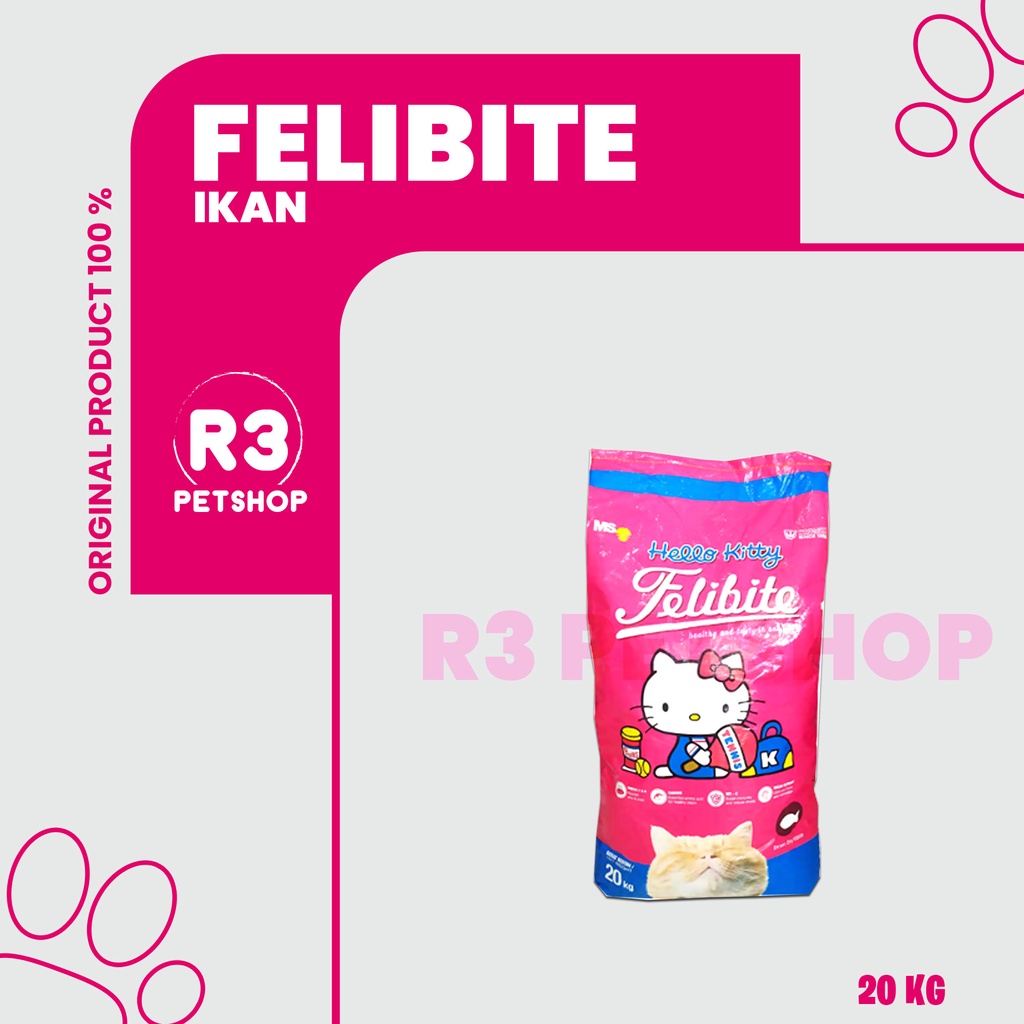 Makanan Kucing Felibite Hello kitty Cat Food 20 kg All variant