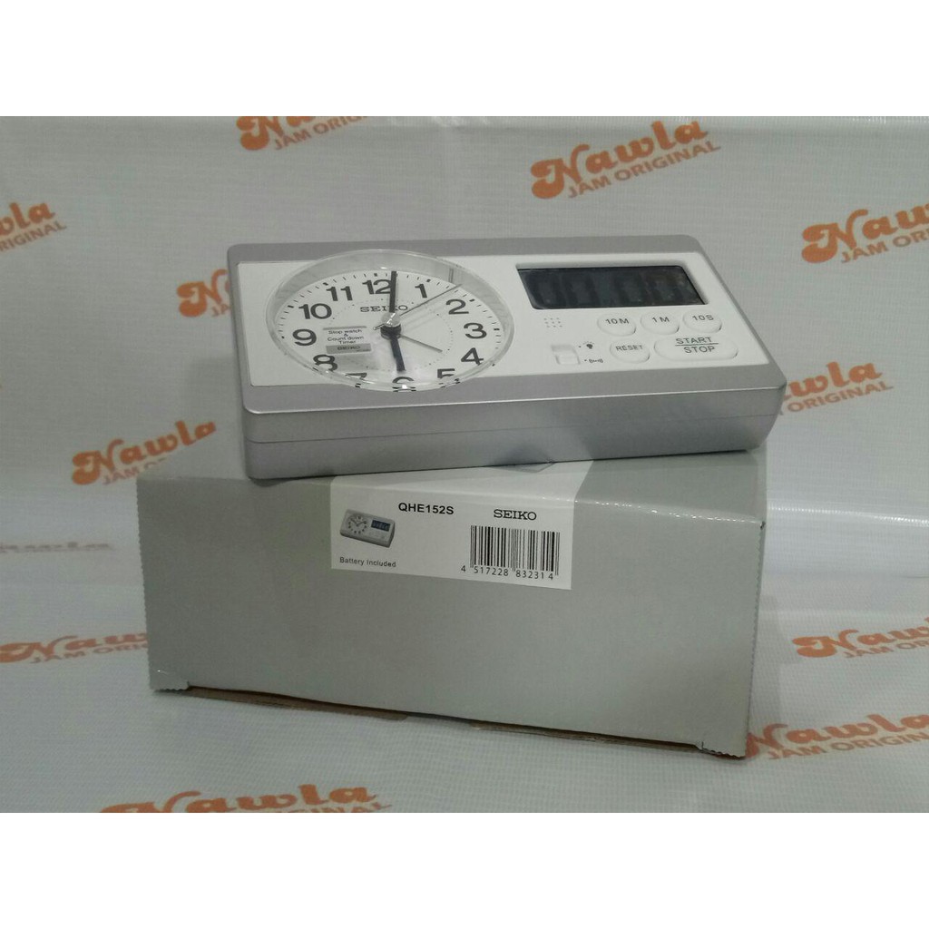 Seiko Desk Alarm Clock QHE152S Digital Timer | Jam Meja QHE152