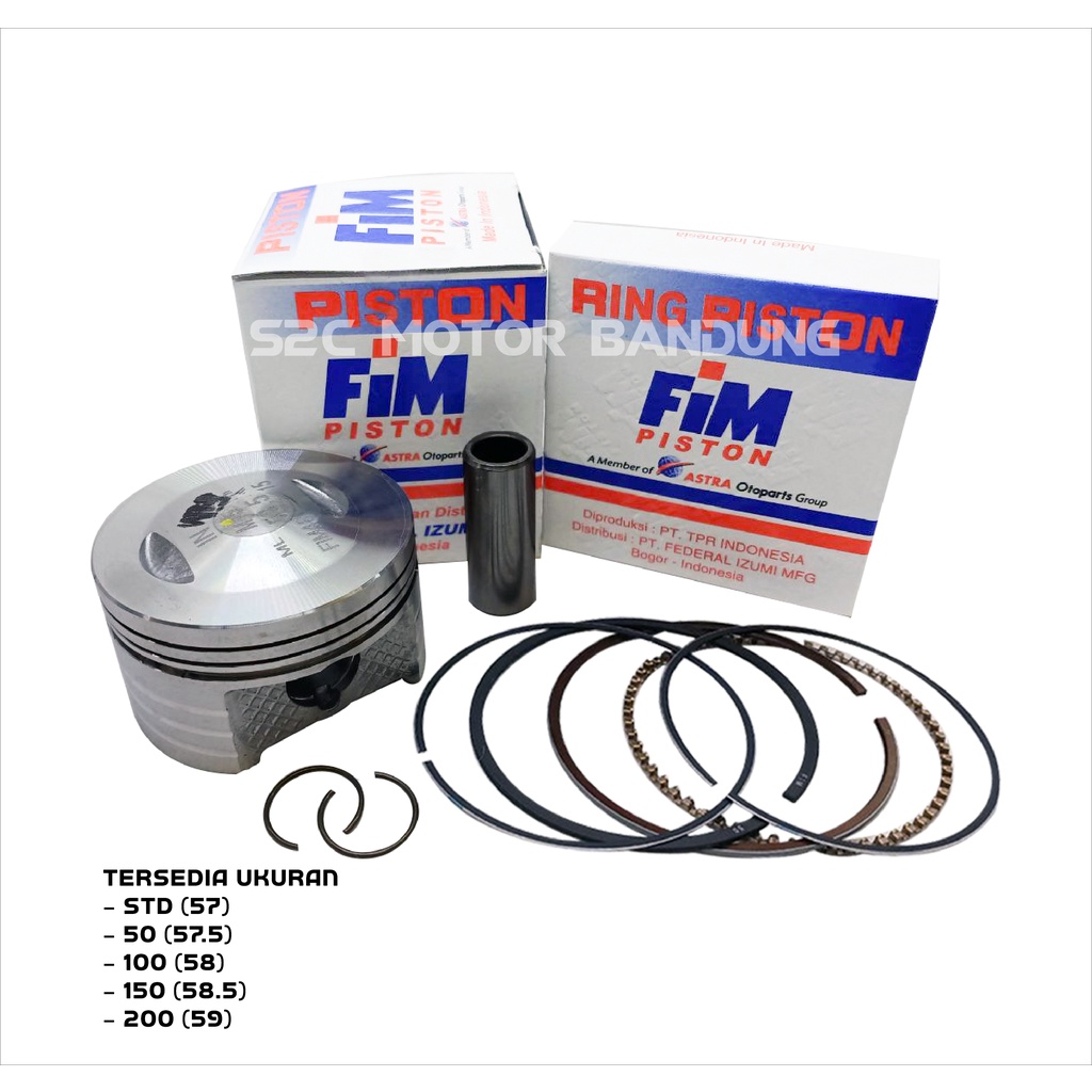 PISTON KIT MIO BORE UP MIO XXB 150 CC FIM48 PIN 15 FIM 48-2