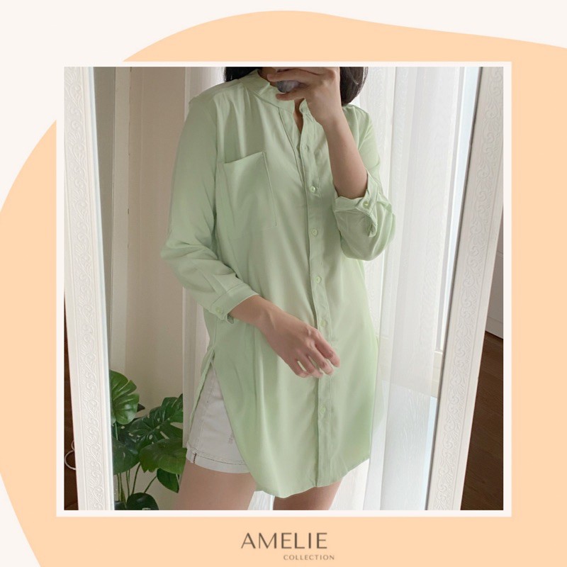 AMELIE BASIC SHIRT - atasan fit to XL