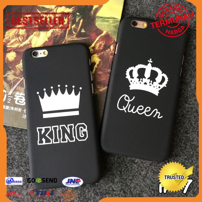 CASE HP IPHONE 7 4 7 INCH LUXURY COUPLE KING QUEEN MATTE DOFF HARD CASE