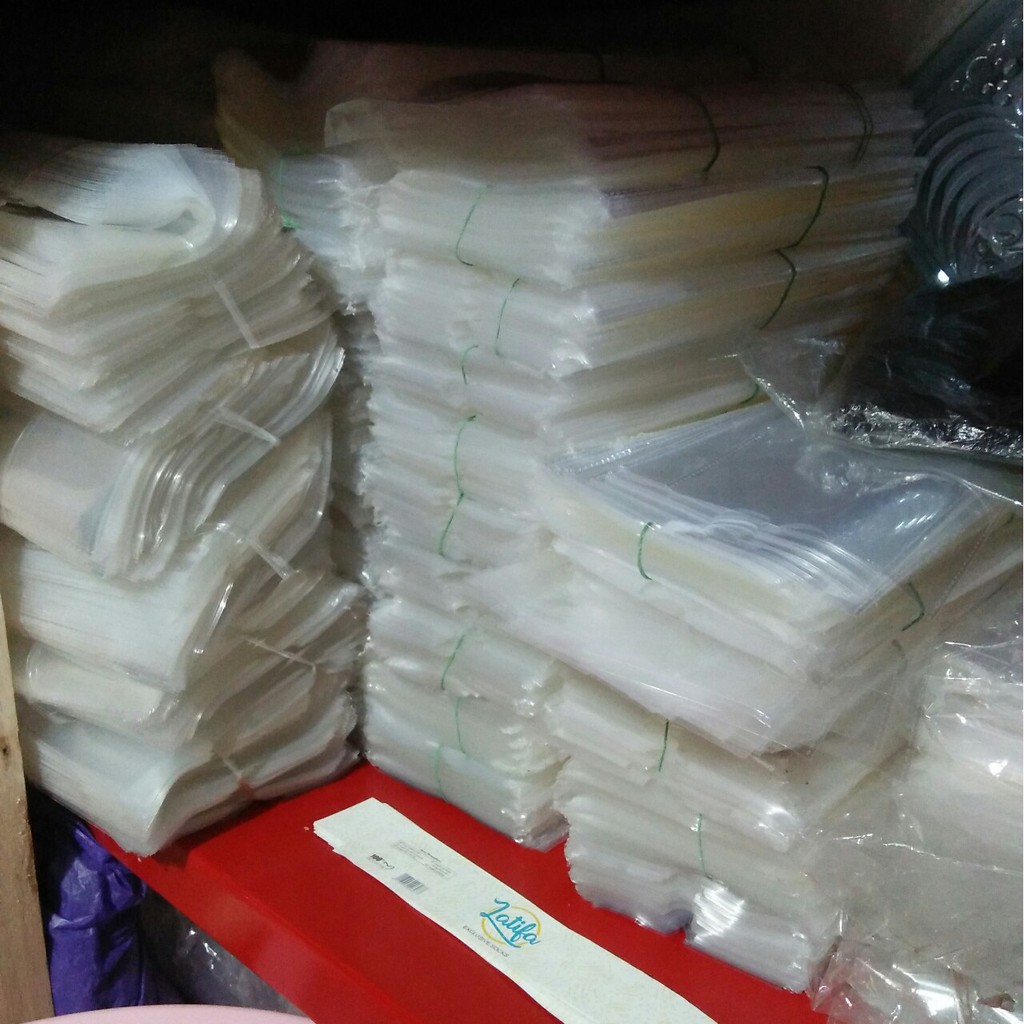 Plastik OPP Untuk Kemas Kaos Kaki Ukuran 11 x 27.5 cm - 11 x 29 Tebal 0.4 mm Jual 1 kg Double Press