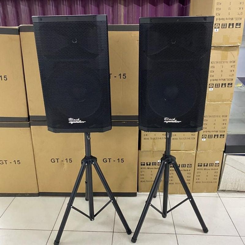 Speaker Aktif Pasif 15 Inch Black Spider GT 15PS Original Garansi