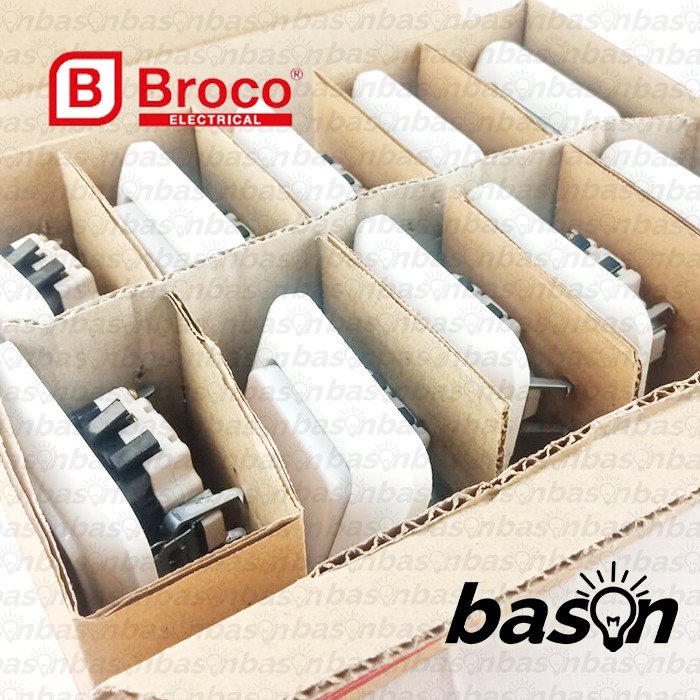 BROCO Gracio 4161 White | Saklar 1 Gang 1 Way