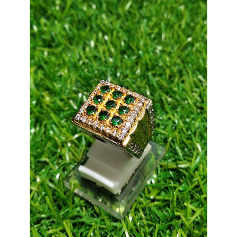 BATU GREEN SAFIR TABUR 9PCS ASLI NATURAL