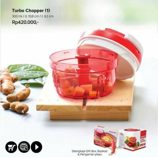 promo murah tupperware ori - Turbo chooper pencacah bumbu dan makanan