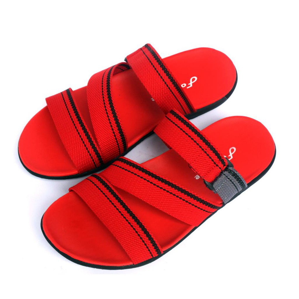 Sandal Slide Pria  Sendal Rumah Santai Casual SL01 Merah