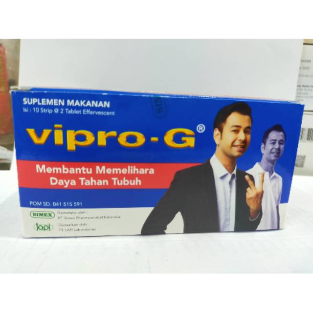 Vipro-G Antioksidan Bebas Rasa Original isi 20 tab