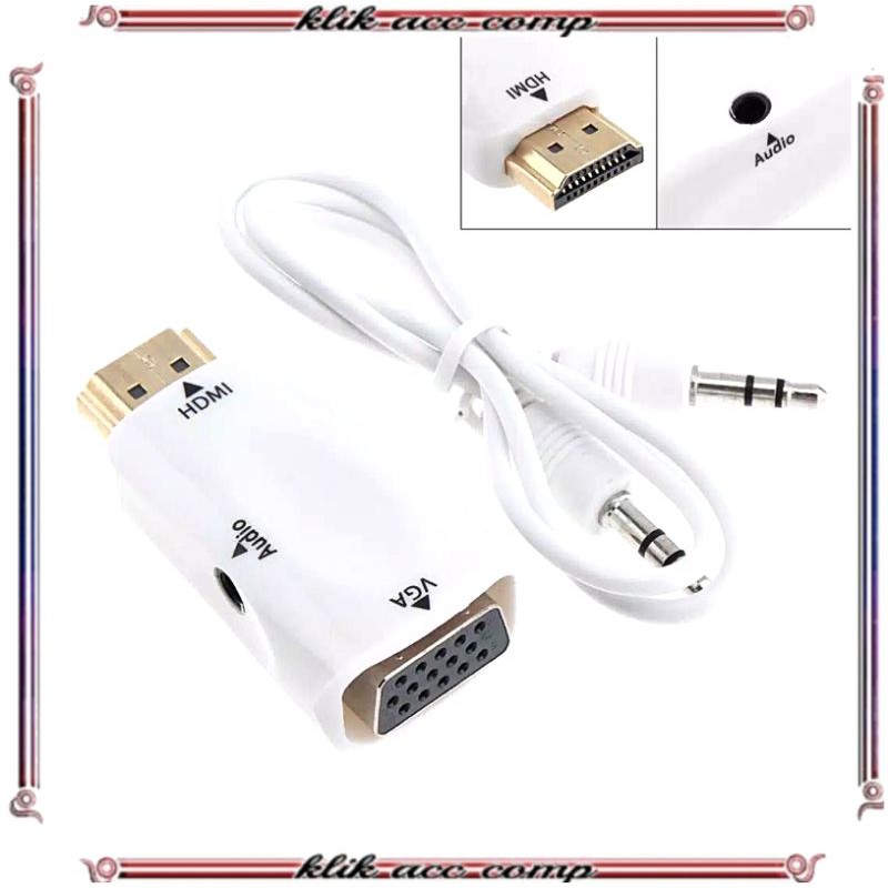 Converter HDMI to VGA with Port Audio - Full HD 1080p  hdmi to vga audio