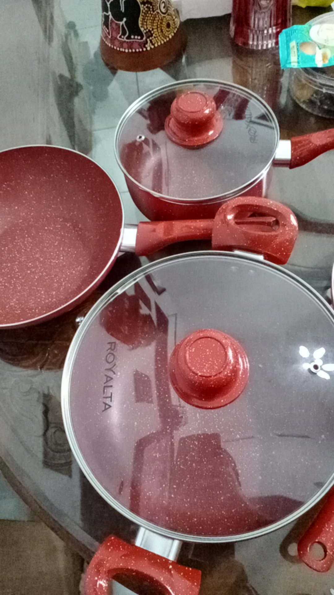 Panci Set Pengukus / Royalta Italian Granite Cookware Pan 7 Pc Paling Bagus