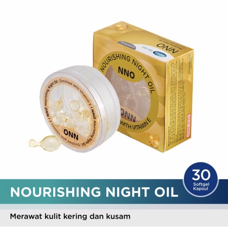 Nourishing night oil NNO box 30 pcs ( perawatan kulit kering kusam )