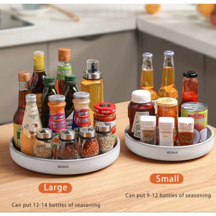 misi- Ecoco Rak Penyimpanan Putar Rak Bumbu Dapur Multifungsi rak makeup