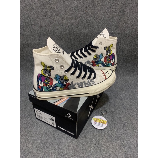 SEPATU SNEAKERS CONV3RSE 70s HIGH X KAWS COMPANION WHITE IMPORT QUALITY