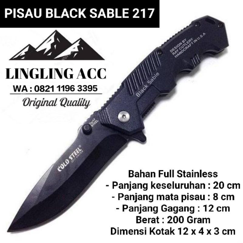 Pisau lipat knive cold steel 217 -Pisau outdoor stainless steel - PISAU BELATI LIPAT BERBURU SURVIVA