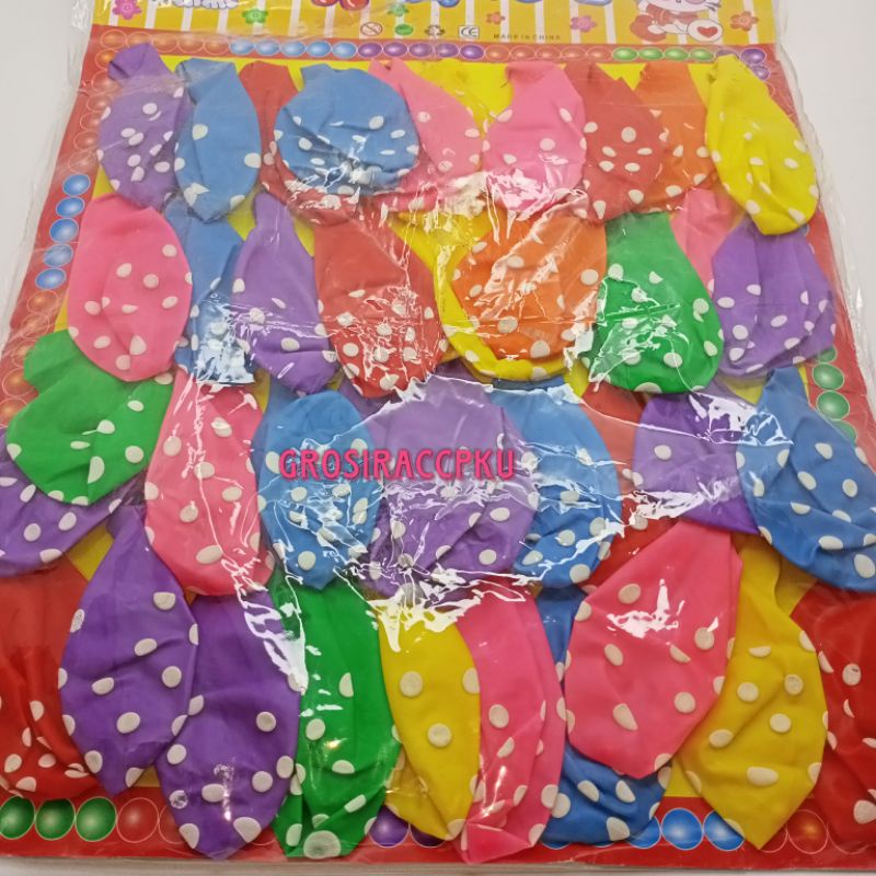 Balon Ulang Tahun / Balon Polkadot / Balon Model Isi 40/isi 80 / Balon Pesta