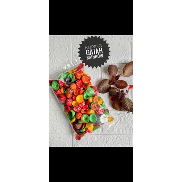 

CEMILAN SNACK KUPING GAJAH RAINBOW kemasan 250gram