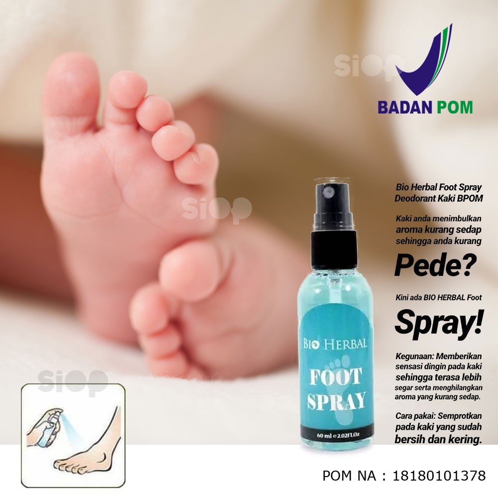 PENGHILANG BAU KAKI Bio Herbal Original | Foot Deodorant Spray | Membunuh Bakteri dan Wangi