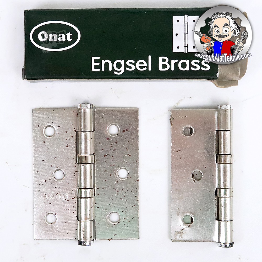 Engsel Pintu Jendela Brass Silver 3" ONAT
