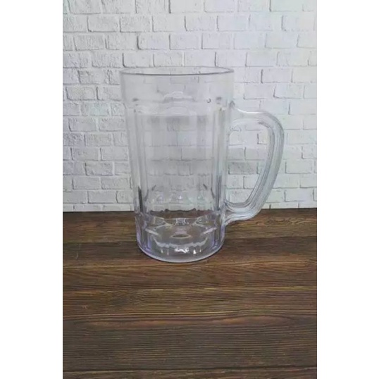 Gelas BIR Plastik 6 pcs gelas gagang besar