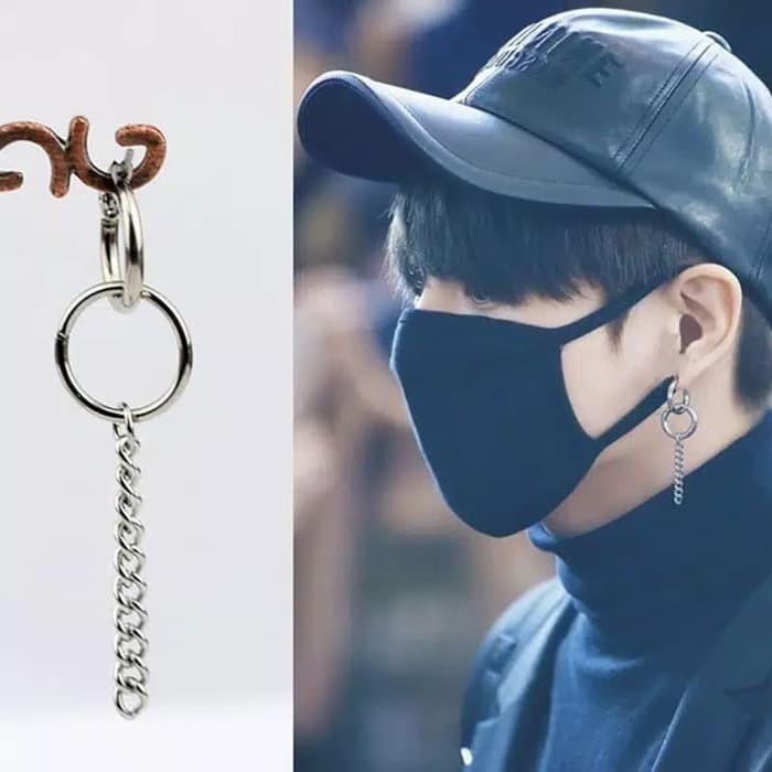 EE0431 - Anting JEPIT Tanpa Tindik Pria Wanita Kpop Korea BTS EXO GOT7