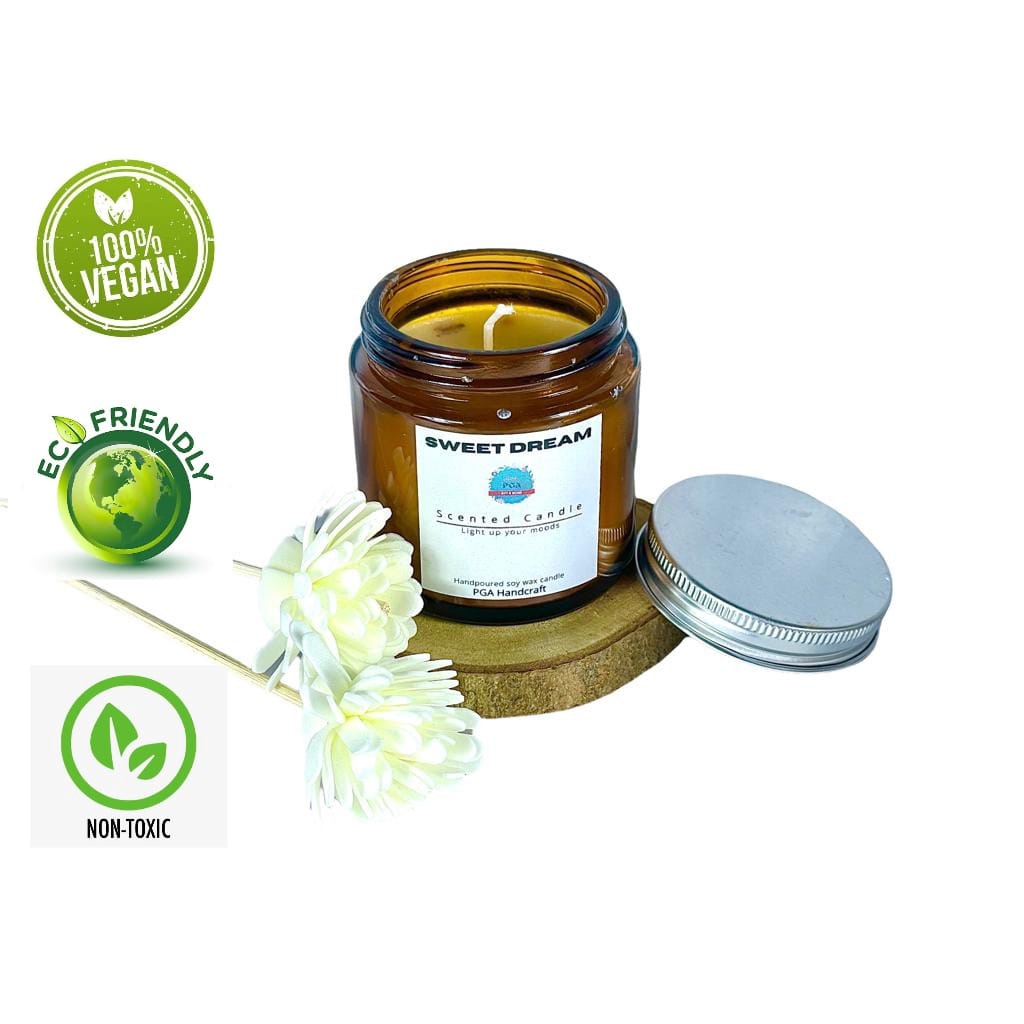 Soy Wax Scented Candle Lilin Aromaterapi Natural Hampers Jar 100gr ST23 PGM