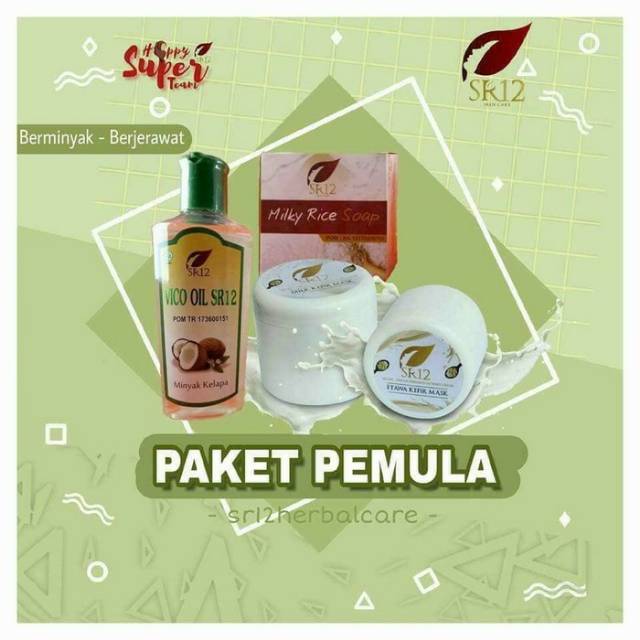 Paket pemula kulit berminyak berjerawat SR12 BPOM ORIGINAL