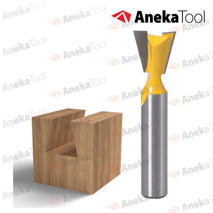 Mata Profil Router Dovetail Joint Shank 8mm Woodworking Kayu