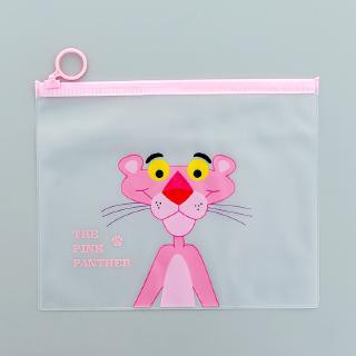 [DEASHOP] TAS KOSMETIK TRANSPARAN MOTIF UNICORN &amp; PANTHER PINK - POUCH KOSMETIK MURAH