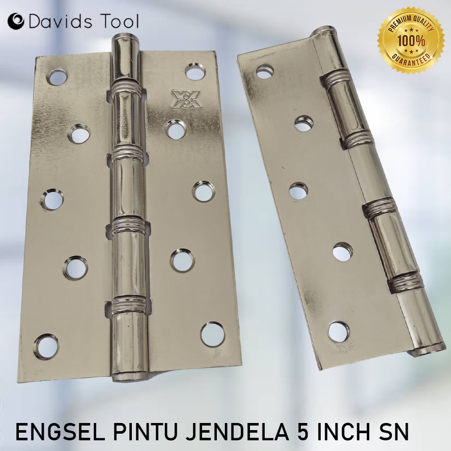 Engsel Pintu Rumah Kamar Mandi Jendela Kayu Besi Esel Ensel Tebal Mirip Stainless 5 inch Putih Kuning Sn