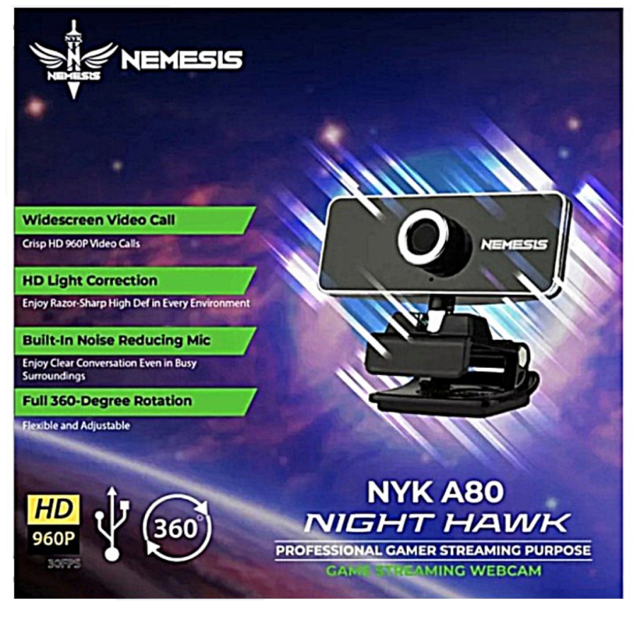 Trend-NYK Nemesis Night Hawk A80 / A 80 Game Streaming Webcam Original