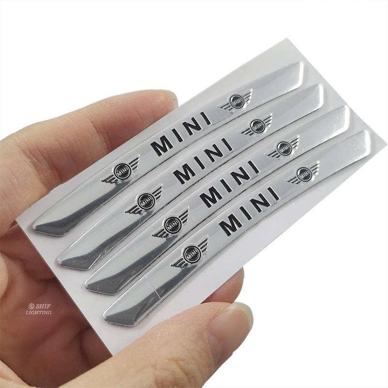 4 x Aluminum MINI Letter Logo Car Auto Wheel Tire Decorative Emblem Badge Sticker Decal MINI Wing