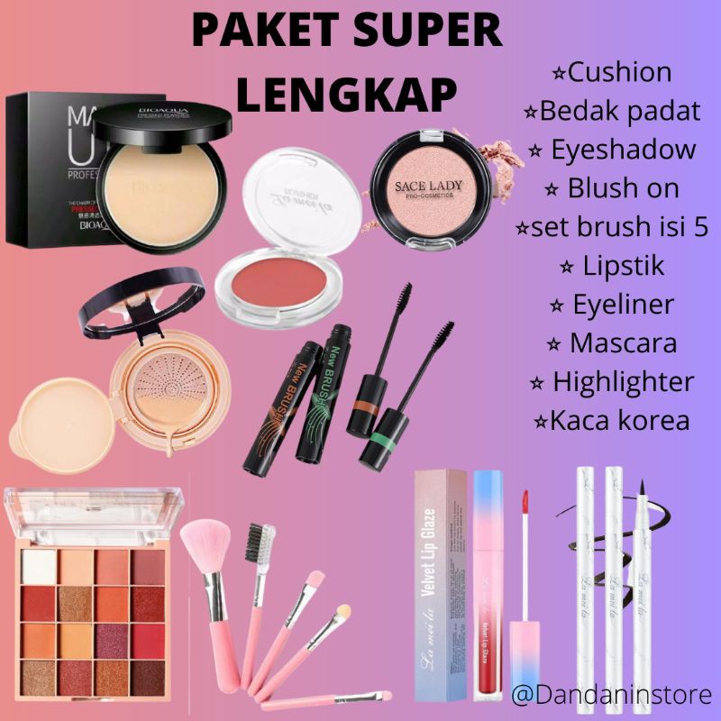 Make Up Set Lengkap Paket Kosmetik Wajah Murah Komplit paket kecantikan Original Maybeline wanita