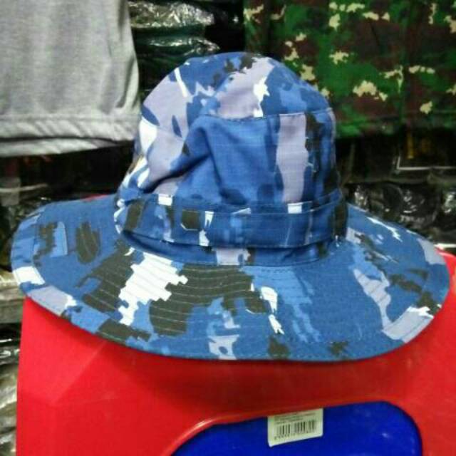 Terlaris topi rimba bahan ribstok motif loreng