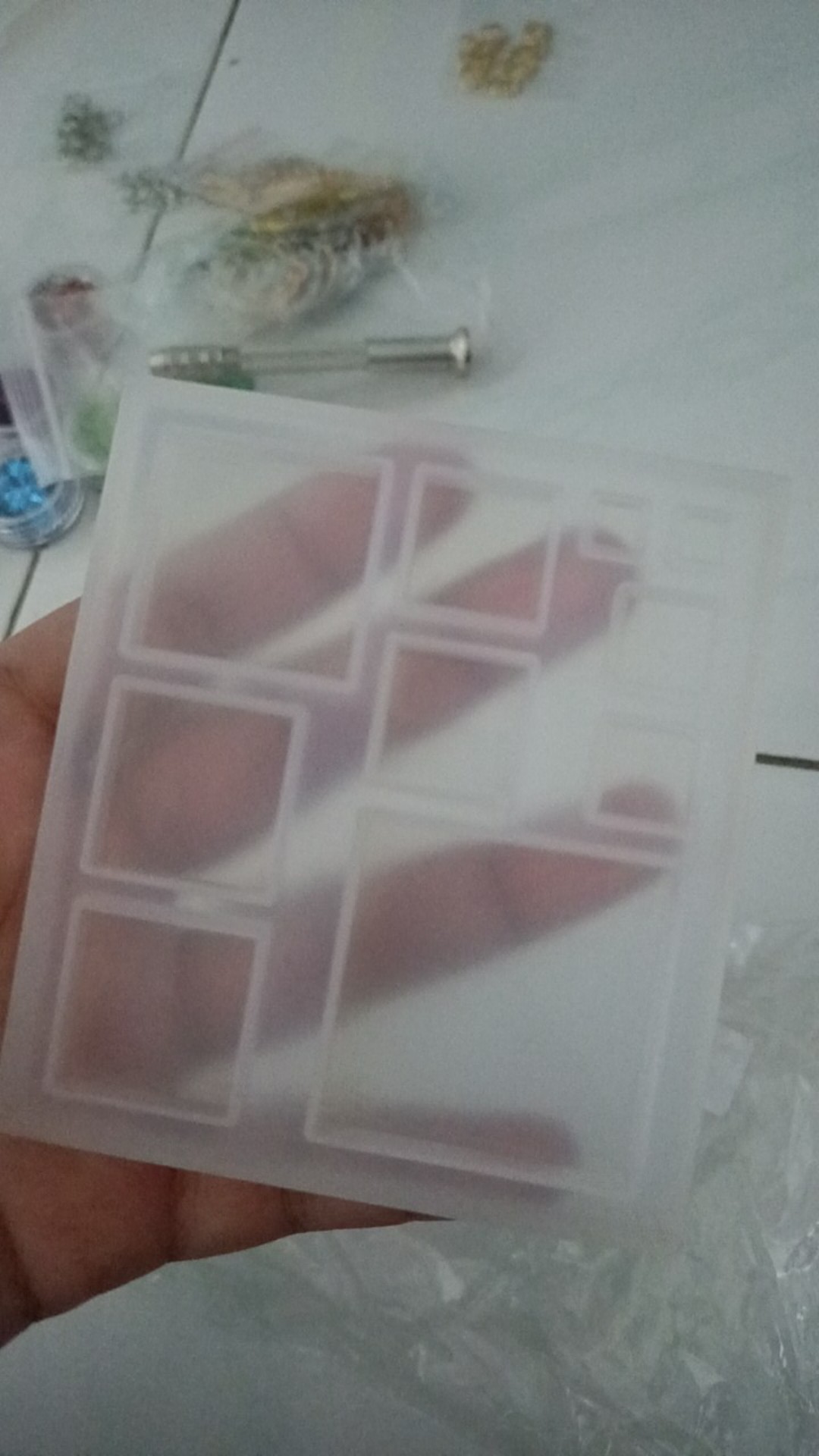 Inf Inf ✿ Cetakan Perhiasan Diy Bentuk Persegi Bahan Silikon Resin Untuk Membuat Perhiasan Uv Resin