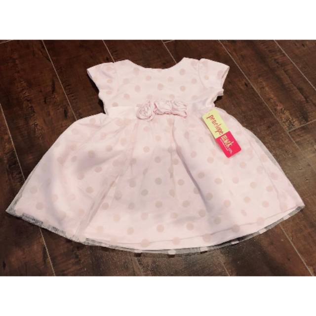Dress pesta anak polkadot Pink penelope mack