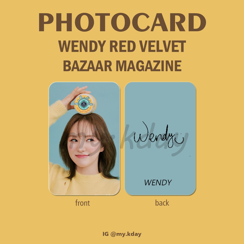 PC-0358, Unofficial Photocard Wendy Red Velvet Bazaar Magazine 2 sisi