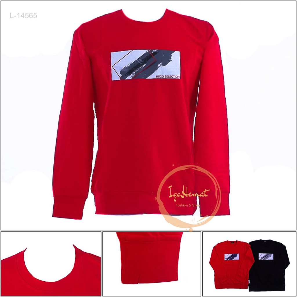 KAOS OBLONG LAKI LAKI REGULAR LENGAN PANJANG HUGO M-XL[L14565]