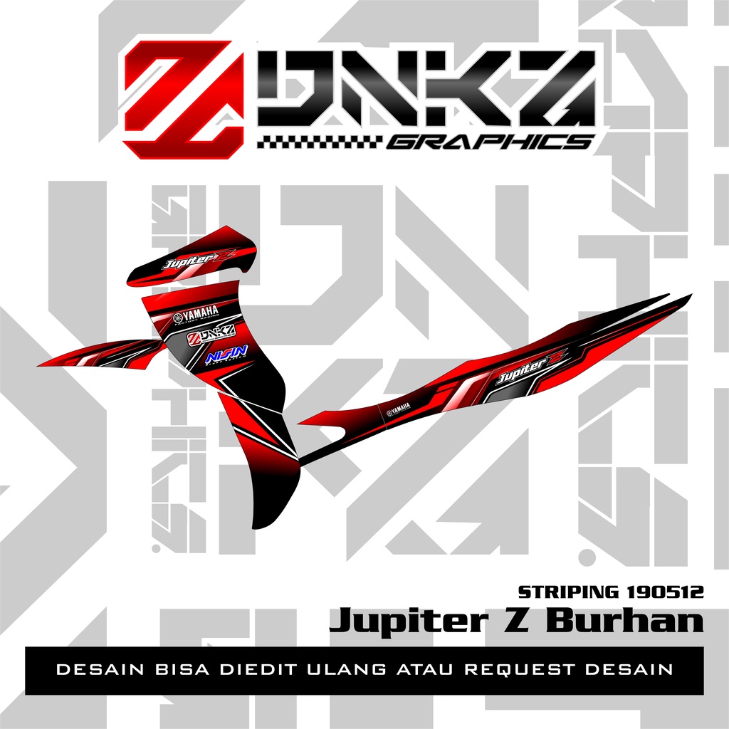 Jual Stiker Jupiter Z Burhan Decal Striping Jupiter Z Burhan Premium